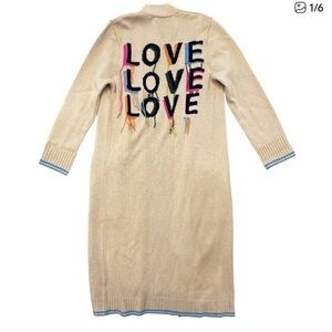 Kerri Rosenthal Oatmeal Love on Repeat Super Long Cashmere Sweater XS